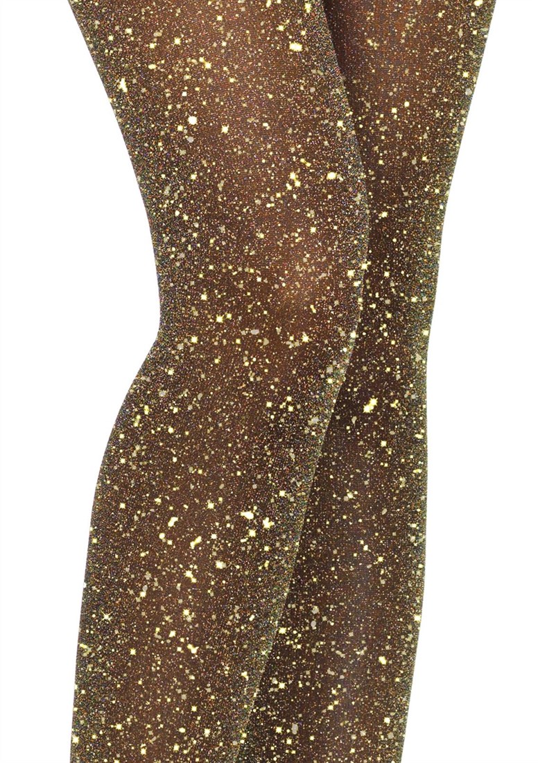 Panty glitter zilver 40Den spinneweb Goedkoop